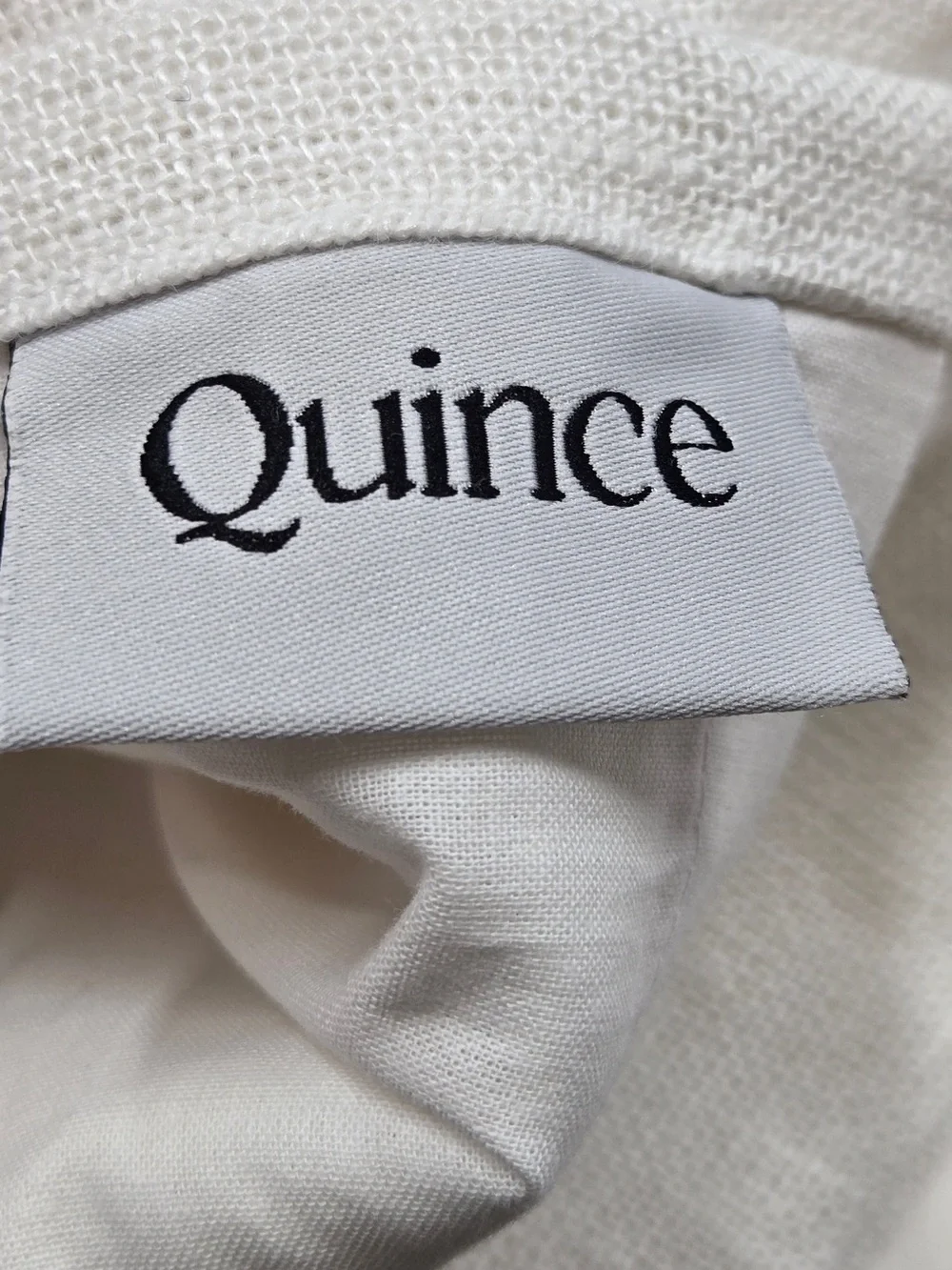 QUINCE Set Of 2 48x96 Heavyweight European Linen Curtains White 0084